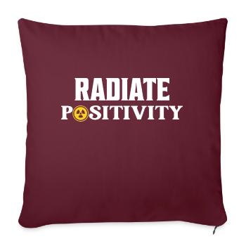 Radiate Positivity Radiologie X-Ray Wheel Tech - Housse de coussin décorative 45 x 45 cm - bordeaux - Devant