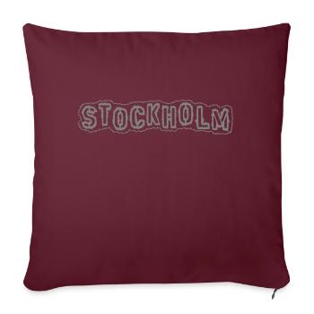 Stockholmer Armee - Sofakissenbezug 45 x 45 cm - Burgunderrot - Vorne