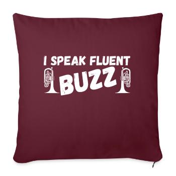 Marching Band Mellophone Musicien - Housse de coussin décorative 45 x 45 cm - bordeaux - Devant