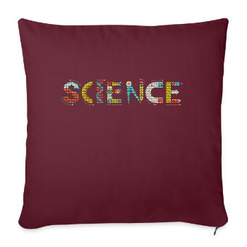 Science Science Science Scientifique Laboratoire de physique ADN - Housse de coussin décorative 45 x 45 cm - bordeaux - Devant