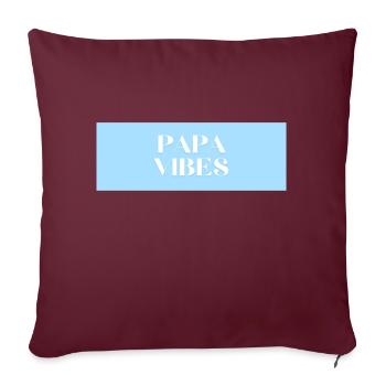 papa vibes - Sofakissenbezug 45 x 45 cm - Burgunderrot - Vorne