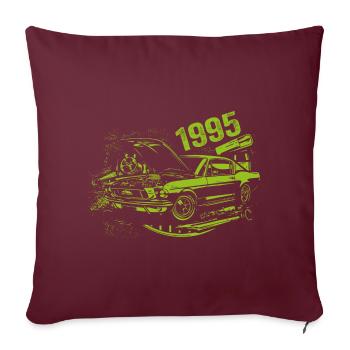 1995 Anniversaire Vintage Modèle 1995 Cru 1995 - Housse de coussin décorative 45 x 45 cm - bordeaux - Devant