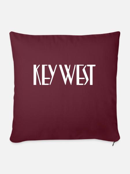 Key West Florida - Sofakissenbezug 45 x 45 cm - Burgunderrot