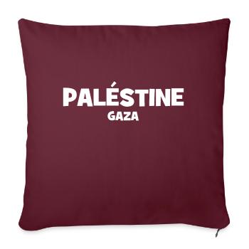 Palestine - Gaza - Arabia - palestinian Palestina - Housse de coussin décorative 45 x 45 cm - bordeaux - Devant