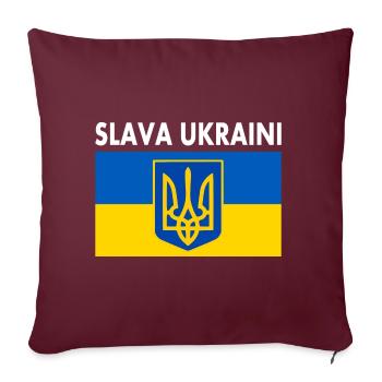 Slava ukraini - Sofakissenbezug 45 x 45 cm - Burgunderrot - Vorne