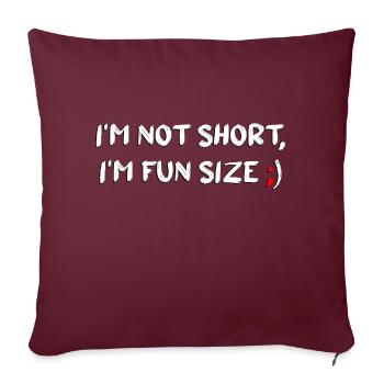 Drôle de fête pour les petites gens Humour 1 - Housse de coussin décorative 45 x 45 cm - bordeaux - Devant