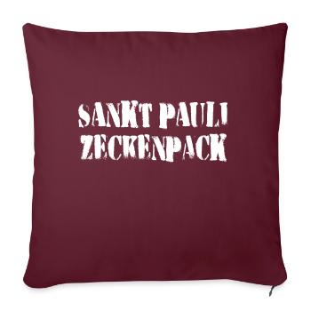 Pack de tiques Sankt Pauli - Housse de coussin décorative 45 x 45 cm - bordeaux - Devant