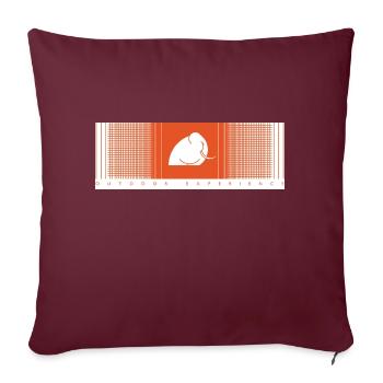 mamood verlauf karo muster orange - Sofakissenbezug 45 x 45 cm - Burgunderrot - Vorne