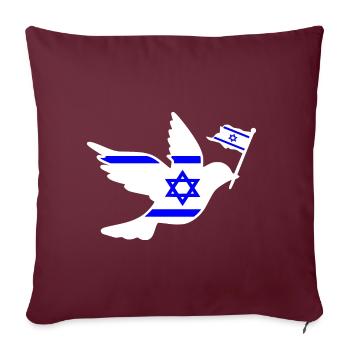 Israel Friedenstaube - Sofakissenbezug 45 x 45 cm - Burgunderrot - Vorne