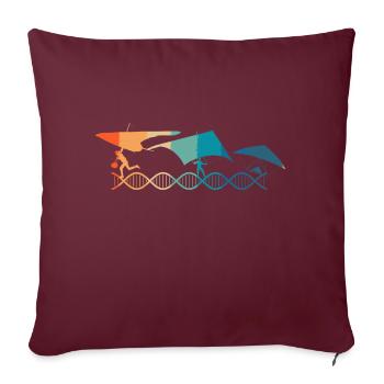 Le Paragliding est dans mon ADN - Housse de coussin décorative 45 x 45 cm - bordeaux - Devant