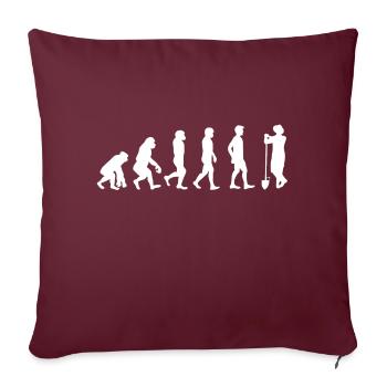 Evolution Bauer weiß - Sofakissenbezug 45 x 45 cm - Burgunderrot - Vorne