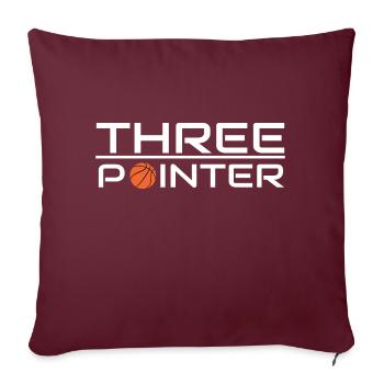 Basket-ball - Housse de coussin décorative 45 x 45 cm - bordeaux - Devant