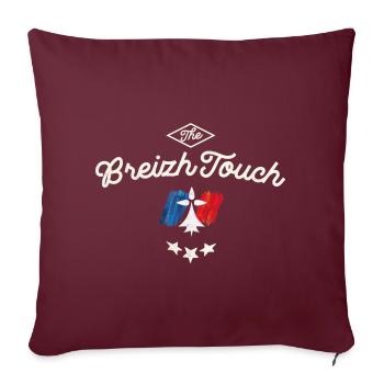 Breizh touch - Housse de coussin décorative 45 x 45 cm - bordeaux - Devant