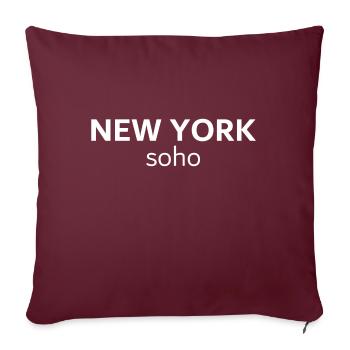 New York - Soho - USA - America - NYC - Sofa pillowcase 17,3'' x 17,3'' (45 x 45 cm) - burgundy - Front