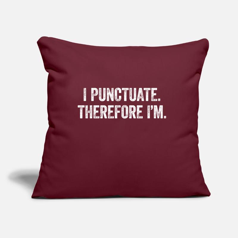 Grammar nerds love punctuation marks Sofa pillowcase 17,3'' x 17,3'' (45 x 45 cm)