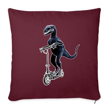 Elektroroller E-Roller Dino Raptor Geschenkidee - Sofakissenbezug 45 x 45 cm - Burgunderrot - Vorne