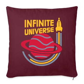Infinite Universe (planète) - Housse de coussin décorative 45 x 45 cm - bordeaux - Devant