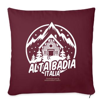 Alta Badia Italia Skigebiet - Sofakissenbezug 45 x 45 cm - Burgunderrot - Vorne