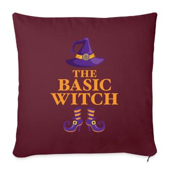 La sorcière de base - Housse de coussin décorative 45 x 45 cm - bordeaux - Devant