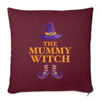 La Momie Sorcière - Housse de coussin décorative 45 x 45 cm - bordeaux - Devant