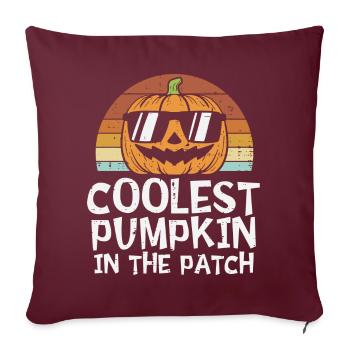 Kids Coolest Pumpkin In The Patch Halloween - Housse de coussin décorative 45 x 45 cm - bordeaux - Devant
