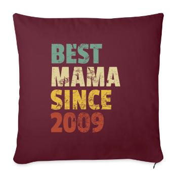 Design rétro cool pour maman de fils ou de fille. - Housse de coussin décorative 45 x 45 cm - bordeaux - Devant