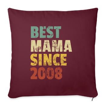 Design rétro cool pour maman de fils ou de fille. - Housse de coussin décorative 45 x 45 cm - bordeaux - Devant