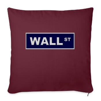 wallstreet blue - Sofakissenbezug 45 x 45 cm - Burgunderrot - Vorne