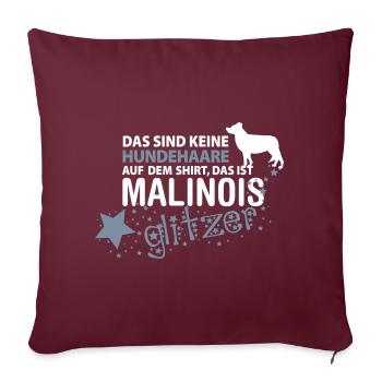 Malinois Glitzer - Sofakissenbezug 45 x 45 cm - Burgunderrot - Vorne