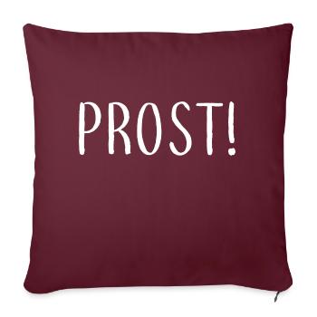 Bier - Prost! Woman - Sofakissenbezug 45 x 45 cm - Burgunderrot - Vorne