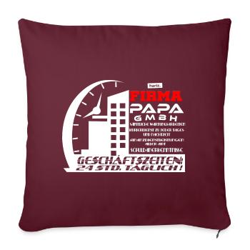 Papa GmbH 3 HARIZ Papa Fête des Pères Cadeau - Housse de coussin décorative 45 x 45 cm - bordeaux - Devant