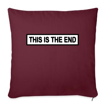 c'est la fin du cadeau de fin cool - Housse de coussin décorative 45 x 45 cm - bordeaux - Devant