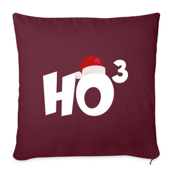FROHE WEIHNACHTEN HO HO HO - Sofakissenbezug 45 x 45 cm - Burgunderrot - Vorne
