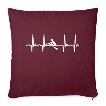 Rowing Heartbeat Shirt J’adore ramer - Housse de coussin décorative 45 x 45 cm - bordeaux - Devant