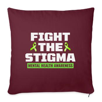 Sensibilisation à la santé mentale - Housse de coussin décorative 45 x 45 cm - bordeaux - Devant