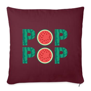 Watermelon Poppop - Sofakissenbezug 45 x 45 cm - Burgunderrot - Vorne