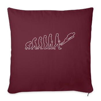 Sauteur à ski Vol à ski Sports d’hiver Saut à ski - Housse de coussin décorative 45 x 45 cm - bordeaux - Devant