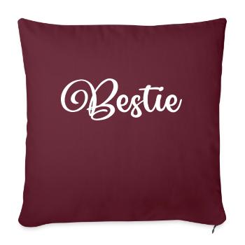 Beast, best friend, friends for life, affection - Sofa pillowcase 17,3'' x 17,3'' (45 x 45 cm) - burgundy - Front