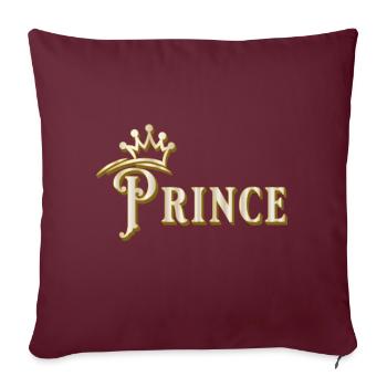 CHEMISE PRINCEZUG OR BLANC AVEC COURONNE - Housse de coussin décorative 45 x 45 cm - bordeaux - Devant