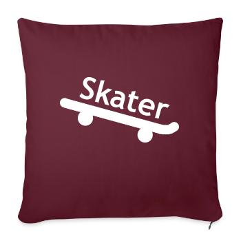 Skater Shirt - urban style - Skateboard - Sofa pillowcase 17,3'' x 17,3'' (45 x 45 cm) - burgundy - Front