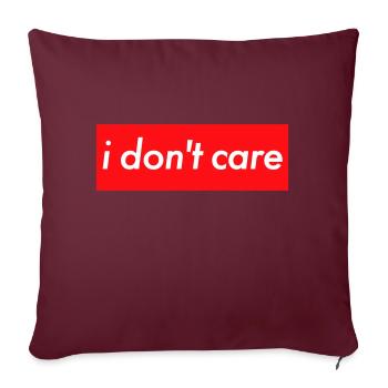Je m’en fous - Housse de coussin décorative 45 x 45 cm - bordeaux - Devant