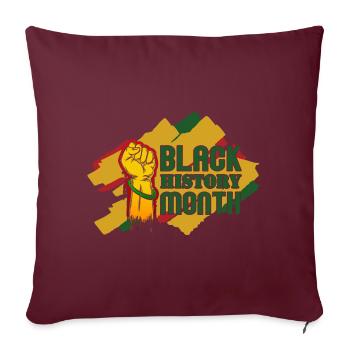 Black History Month Black History - Sofakissenbezug 45 x 45 cm - Burgunderrot - Vorne