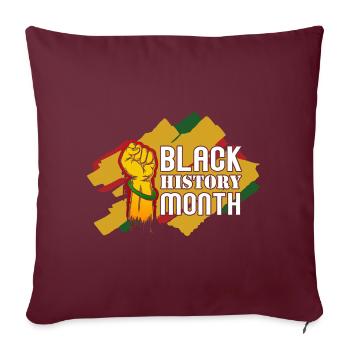 Black History Month Black History - Sofakissenbezug 45 x 45 cm - Burgunderrot - Vorne