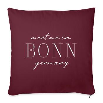 Bonn, Allemagne T-Shirt Design de Style Élégance - Housse de coussin décorative 45 x 45 cm - bordeaux - Devant