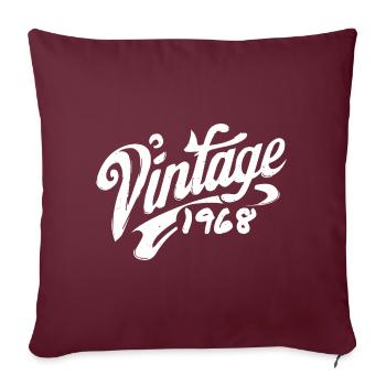 Millésime 1968 Millésime 1968 Anniversaire 1968 Rétro - Housse de coussin décorative 45 x 45 cm - bordeaux - Devant