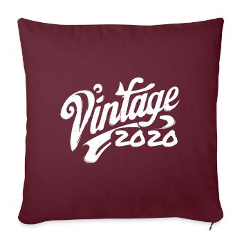 Vintage 2020 Jahrgang 2020 Geburtstag 2020 Retro - Sofakissenbezug 45 x 45 cm - Burgunderrot - Vorne