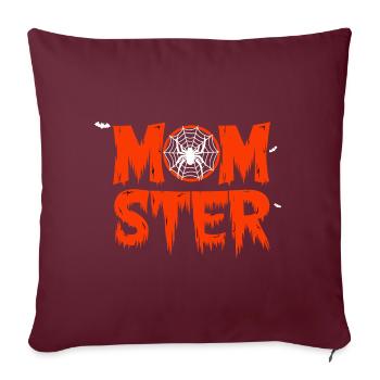 Halloween Maman Maman Monstre Araignée Drôle - Housse de coussin décorative 45 x 45 cm - bordeaux - Devant