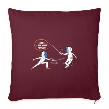 Luke je suis votre escrimeur - Escrime Duel Arts martiaux - Housse de coussin décorative 45 x 45 cm - bordeaux - Devant