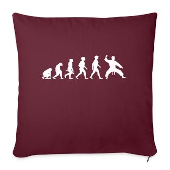 Evolution Karate Kampfsport - Sofakissenbezug 45 x 45 cm - Burgunderrot - Vorne