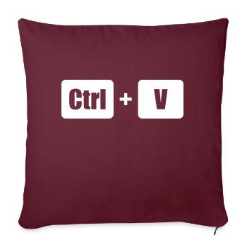 Ctrl C Ctrl V Vater Sohn Eltern Kind Partnerlook - Sofakissenbezug 45 x 45 cm - Burgunderrot - Vorne